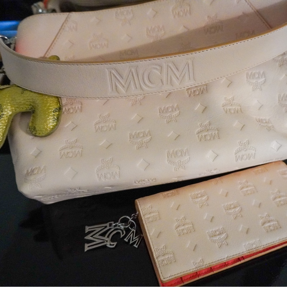 MCM Hobo Monogram Bag and Wallet Set